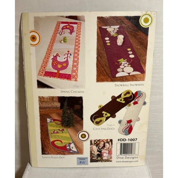 My Runners Keep Going Disa Designs Pattern Book 12 Table Runner Pattern Quilting - Picture 2 of 7